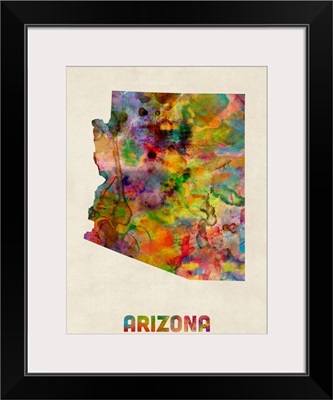 Arizona Watercolor Map