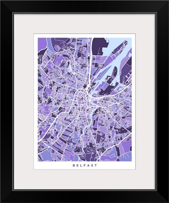 Belfast Northern Ireland City Map