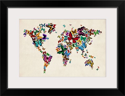 Butterflies Map of the World