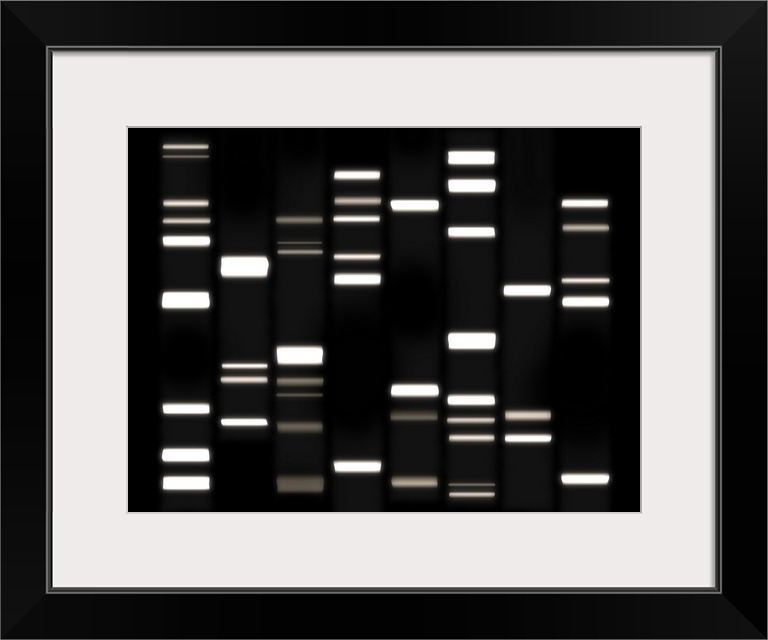 Digital rendering of DNA on a dark background.