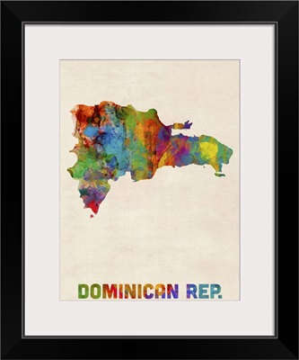 Dominican Republic Watercolor Map