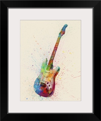 Electric Guitar Abstract Watercolor