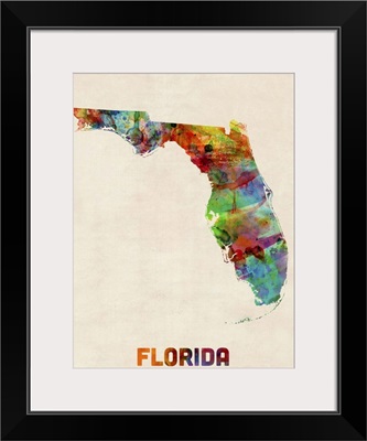 Florida Watercolor Map
