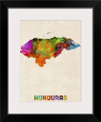 Honduras Watercolor Map