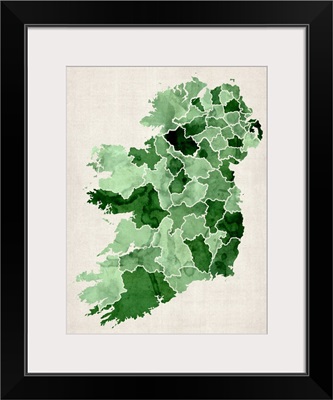 Ireland Watercolor Map