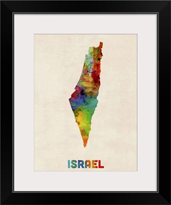 Israel Watercolor Map