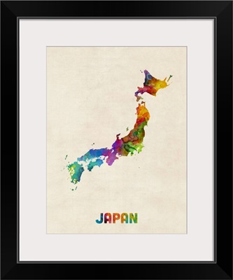Japan Watercolor Map