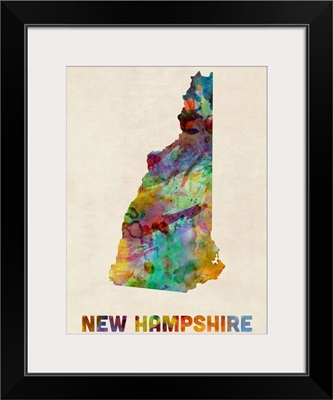 New Hampshire Watercolor Map