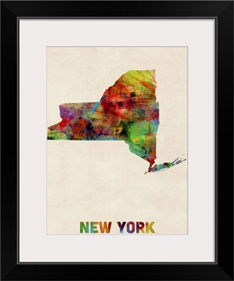 New York Watercolor Map