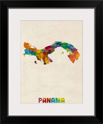 Panama Watercolor Map