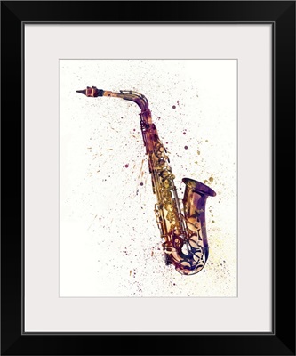 Saxophone Abstract Watercolor