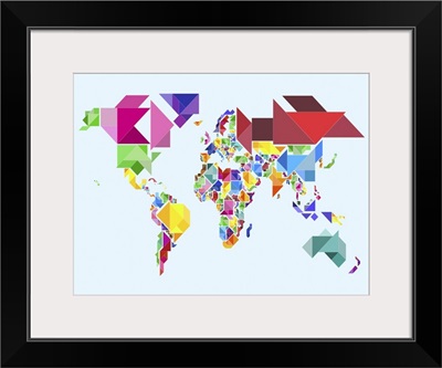 Tangram Abstract World Map