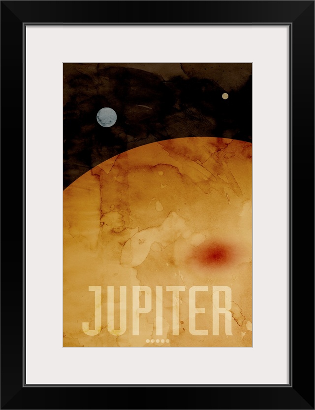 The Planet Jupiter, number 5 in a set of 9 prints featuring the planets of our Solar System. Jupiter is the fifth planet f...