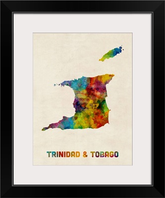 Trinidad and Tobago Watercolor Map