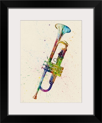 Trumpet Abstract Watercolor
