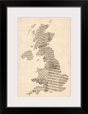 United Kingdom Sheet Music Map