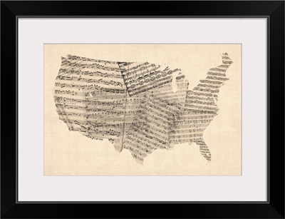 United States Sheet Music Map