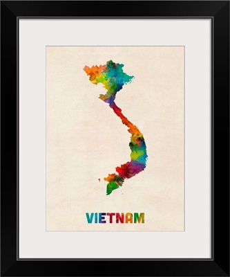 Vietnam Watercolor Map