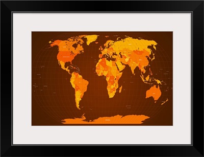 World Map Fall Colours
