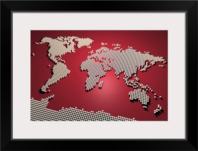 World Map in Red