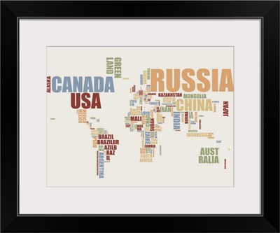 World Map in Words 2