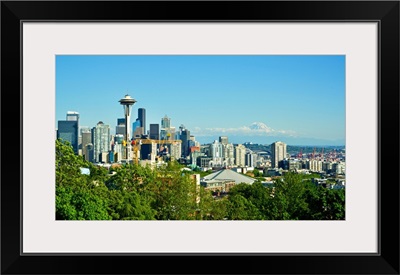 Usa, Washington State, Seattle: Queen Anne, Downtown view from Kerry Park