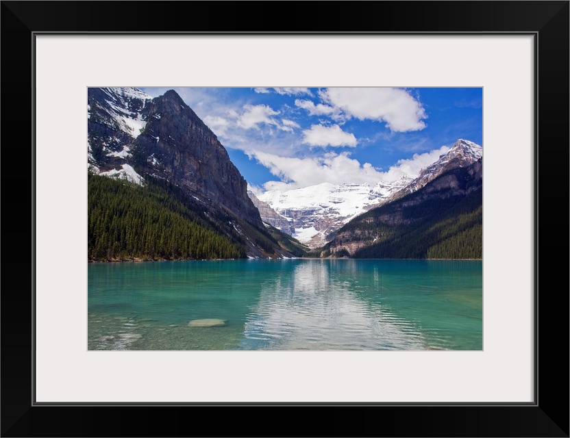 Clear, clean water and majestic mountain scenery at Lake Louise.