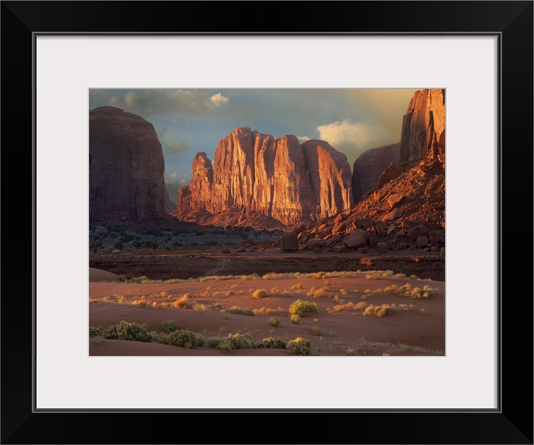 Camel Butte rising from the desert floor, Monument Valley, Arizona