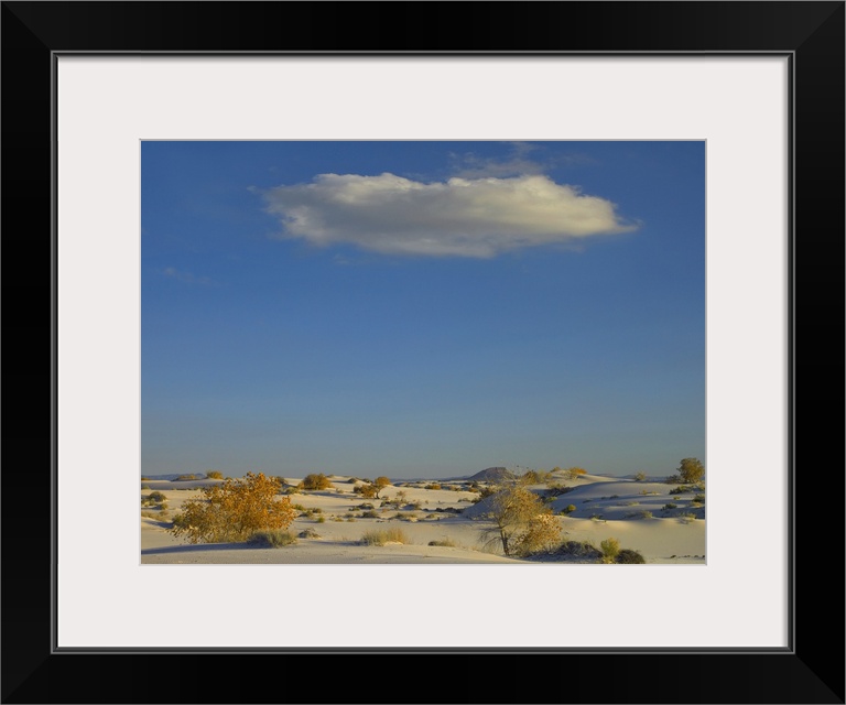 Cloud over White Sands National Monument, Chihuahuan Desert, New Mexico