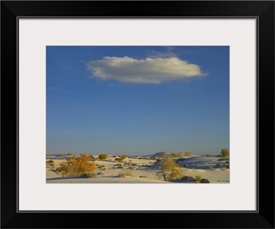 Cloud over White Sands National Monument, Chihuahuan Desert, New Mexico