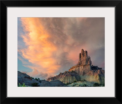 Clouds And  Church Rock, Red Rock State Park, New Mexico