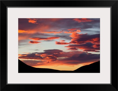 Clouds at sunrise, Azul Lagoon, Torres del Paine National Park, Chile