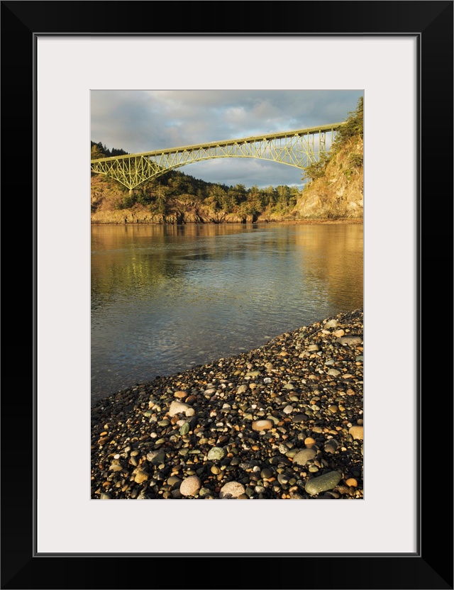 Deception Pass State Park, Washington State ;  USA Deception Pass Bridge (Bulit 1935, 180 ft. high) from North Beach