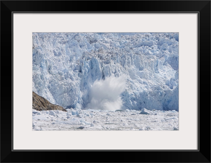 Glacial ice calving into the water, Sawyer Glacier, Tracy Arm Fjord, Alaska