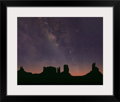 Milky Way And Starry Sky Over Buttes, Monument Valley, Arizona