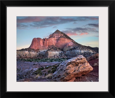 Mountain At Sunrise, Pyramid Mountain, Red Rock State Park, New Mexico