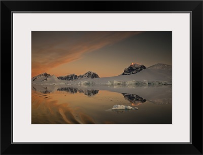 Peaks at sunset, Wiencke Island, Antarctic Peninsula, Antarctica