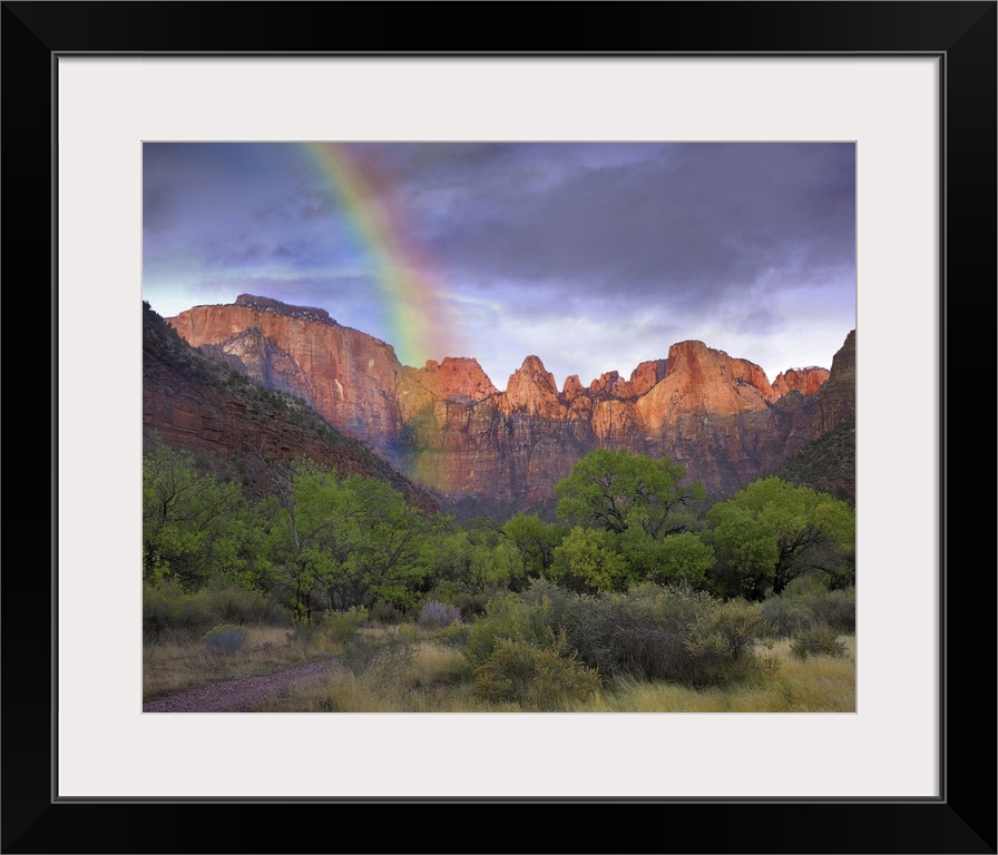 Rainbow at Towers of the Virgin, Zion National Park, Utah