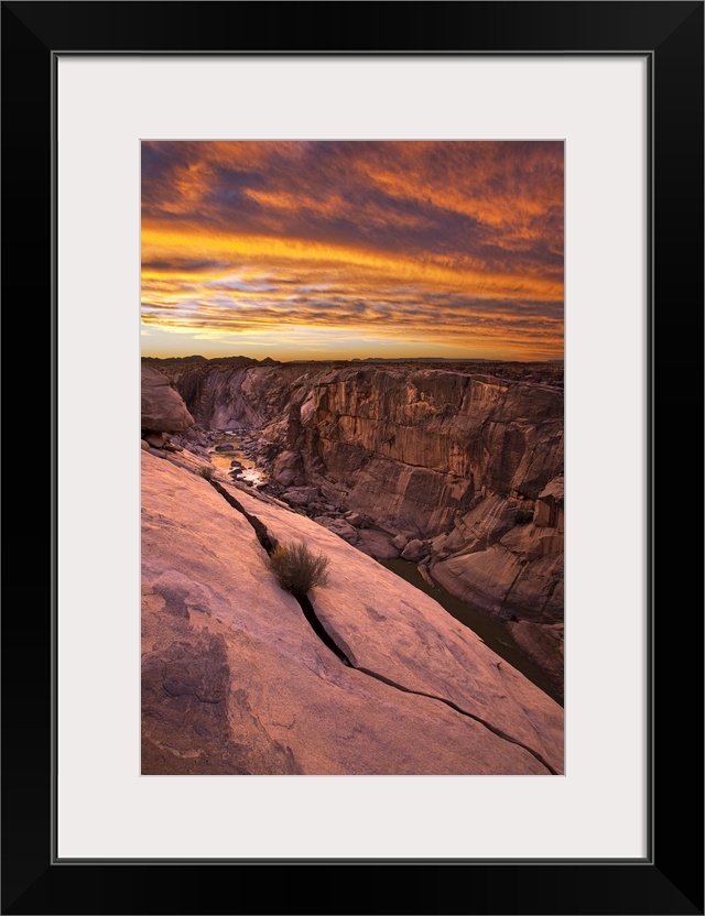 River at sunset, Augrabies Falls, Augrabies Falls Park, South Africa.