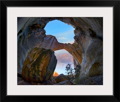Rock Arch At Sunrise, La Ventana Arch, El Malpais NM, New Mexico