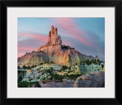 Rock Formation At Twilight, Church Rock, Red Rock State Park, New Mexico