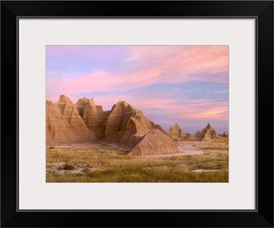 Sandstone striations and erosional features, Badlands National Park, South Dakota