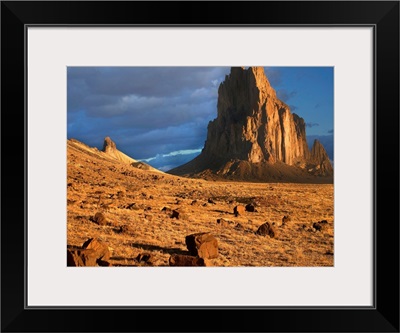 Shiprock, the basalt core of an extinct volcano, New Mexico