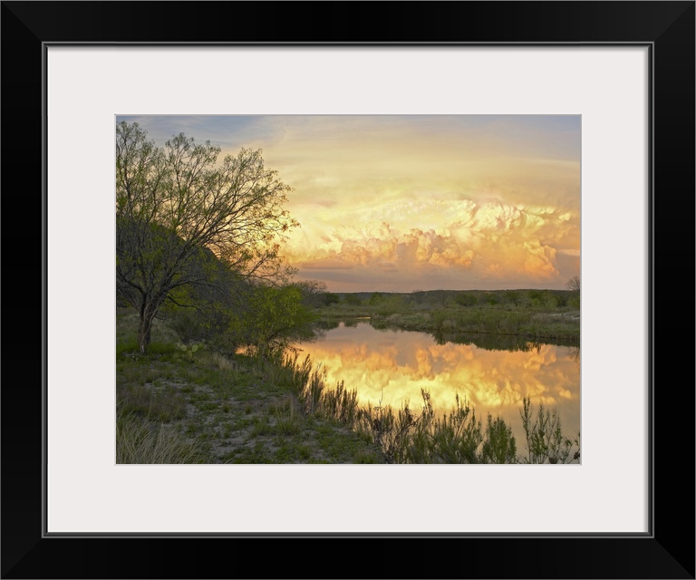 Storm clouds over South Llano River, South Llano River State Park, Texas