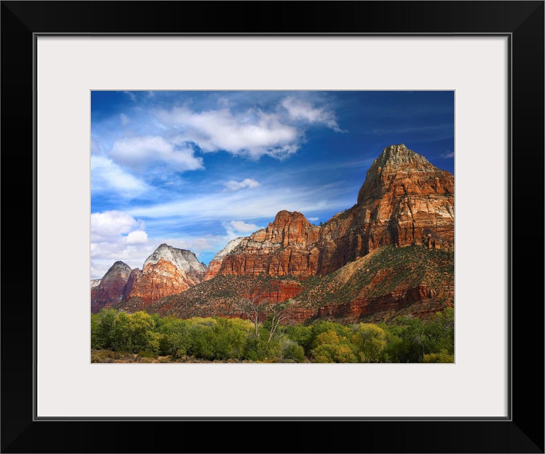 The Watchman, outcropping near south entrance of Zion National Park, Utah