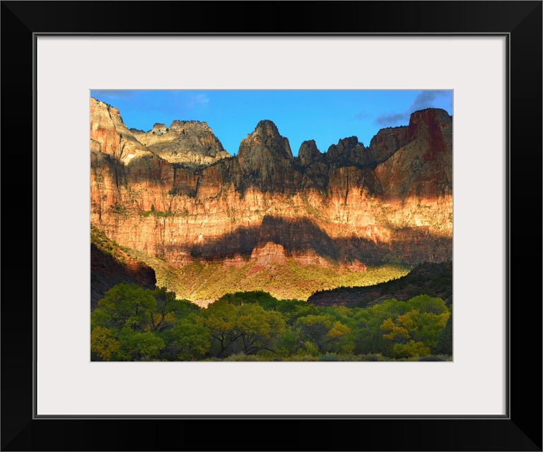 Towers of the Virgin with cloud shadows, Zion National Park, Utah