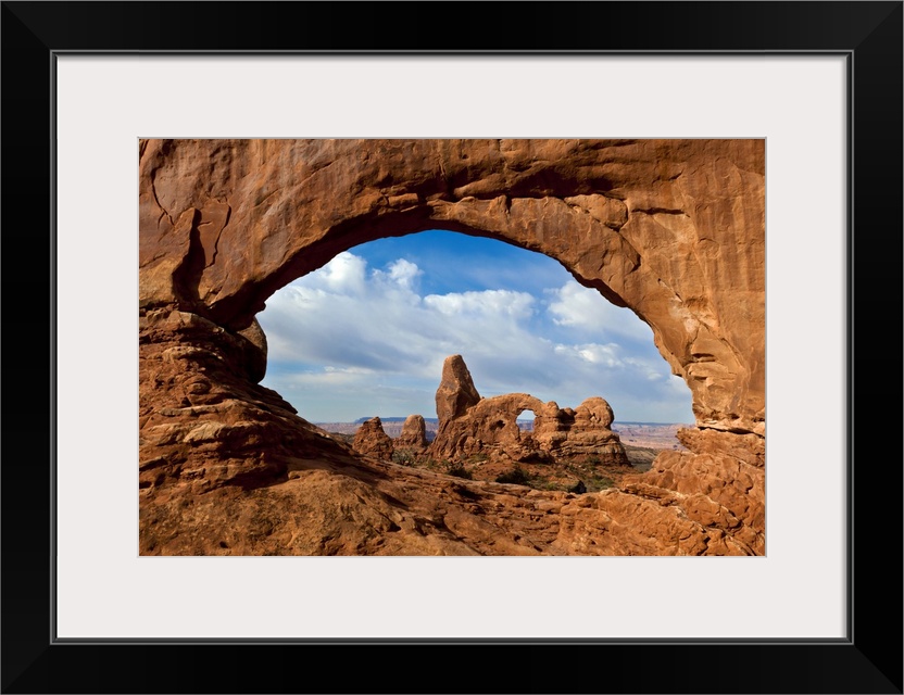 Turret Arch through North Window Arch, Arches National Park, Utah.