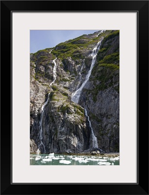 Waterfalls near South Sawyer Glacier, Tracy Arm-Fords Terror Wilderness, Alaska