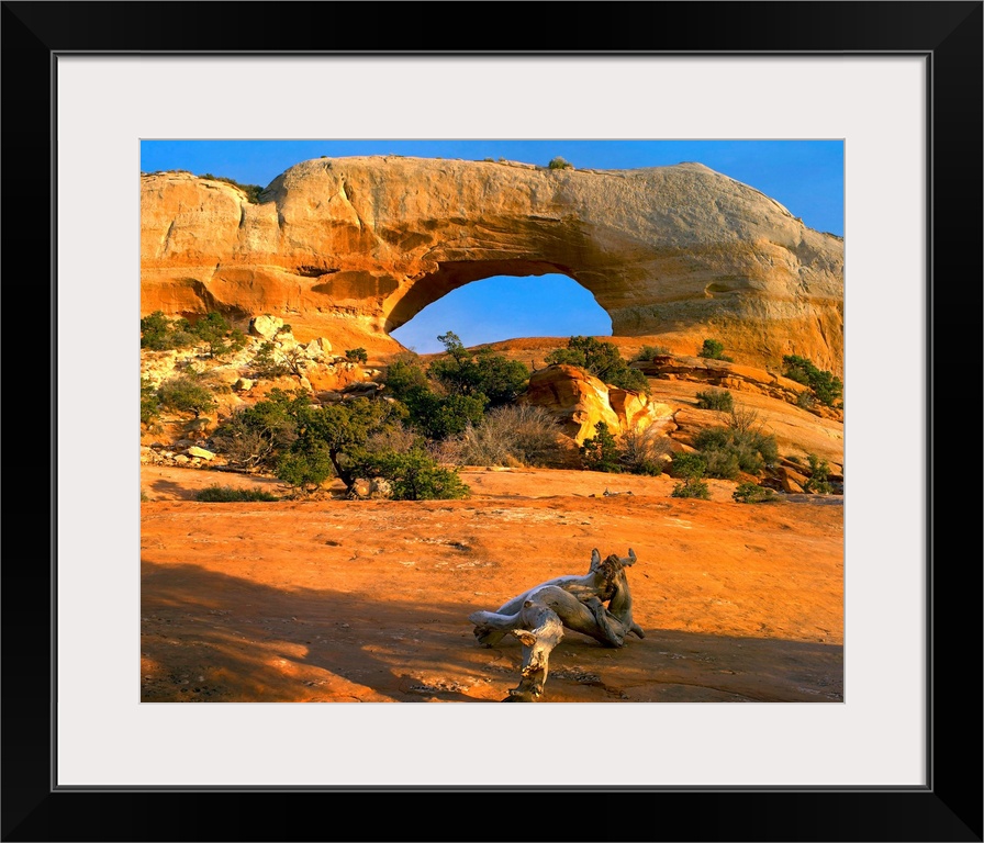 Wilson Arch, off of highway 191, made of entrada sandstone, Utah