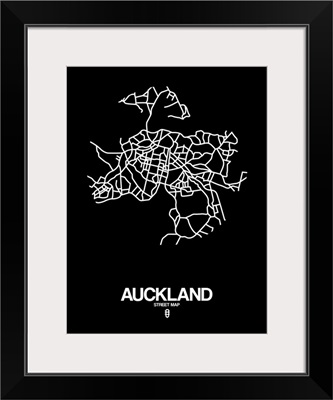 Auckland Street Map Black